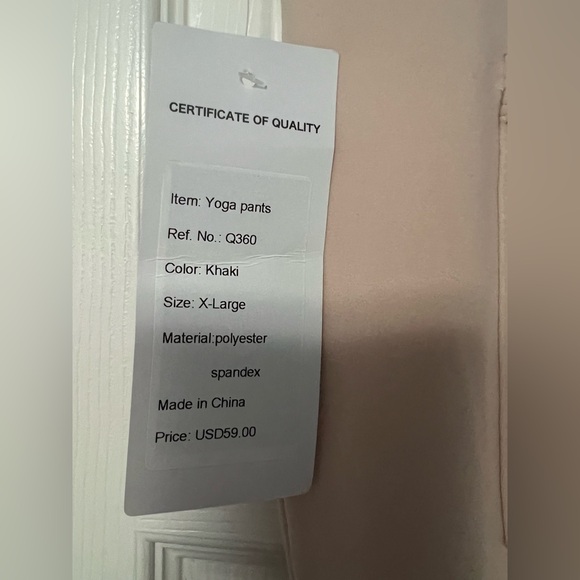 🆕 Yoga Fitness - Cream/Nude Pink Workout Athletic Flare Leggings/Pants w/Pockets - Picture 6 of 7